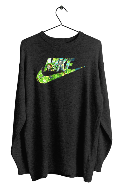 Світшот чоловічий з принтом "Nike (Rick end Morty)". Air max, just do it, new, nike, rick end morty. CustomPrint.market