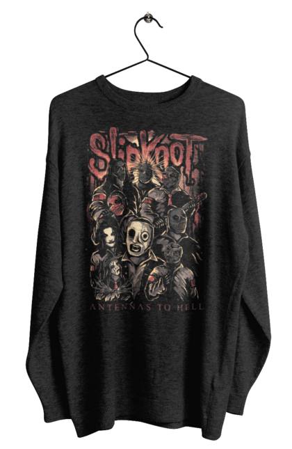 Світшот чоловічий з принтом "Slipknot". Slipknot, альтернативний метал, грув метал, музика, ню метал, рок група. CustomPrint.market