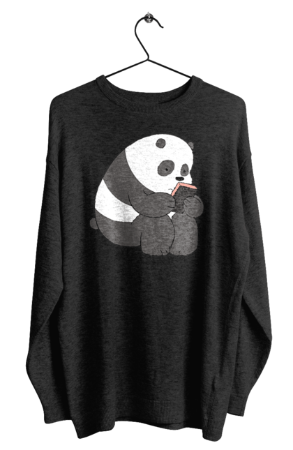 Світшот чоловічий з принтом "Панда". Panda, медведь, мишка, панда. ART принт на футболках