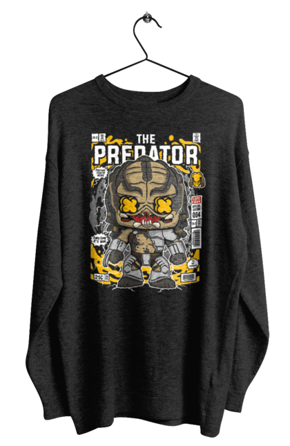Світшот чоловічий з принтом "Predator". Vintage, інопланетянин, плівка, рембо, ретро, хижак. Funkotee