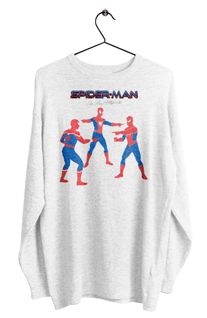 Світшот чоловічий з принтом "Людина павук". Комікс, людина павук, марвел, спайдермен, супергерой. CustomPrint.market