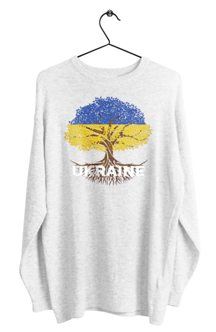 Світшот чоловічий з принтом "Прапор України Дерево та Коріння". Жовто-блакитний, жовто-блакитний прапор, прапор україни, україна, українець, українка, українське коріння, український, український прапор, я люблю україну. ☾ Baby_Raccoon ♡