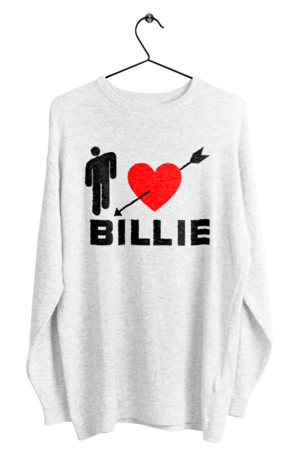 Світшот чоловічий з принтом "Біллі Айліш". Біллі айліш, логотип біллі айліш, принт біллі айліш, співачка біллі айліш. futbolka.stylus.ua