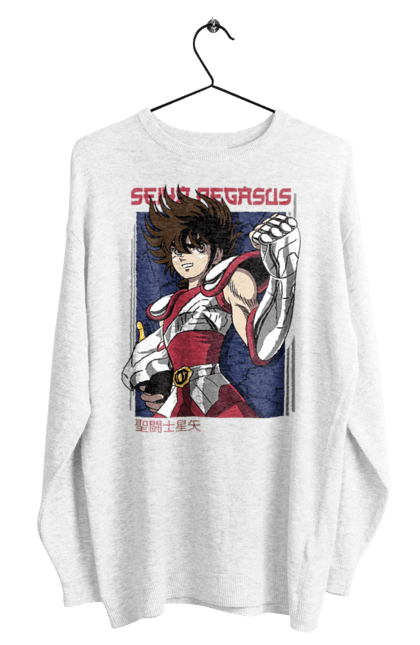 Світшот чоловічий з принтом "Святий Сейя". Anime, manga, saint seiya, аніме, космо, манга, святий сейя, сейя. futbolka.stylus.ua