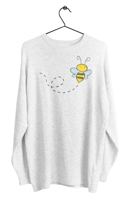 Світшот чоловічий з принтом "Бджілка метелик". Бджілка, дитяча, дівчинка, метелик, футболка. CustomPrint.market