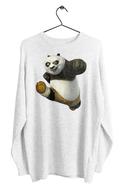 Світшот чоловічий з принтом "Панда". Panda, кунг фу панда, медведь, мишка, панда. ART принт на футболках