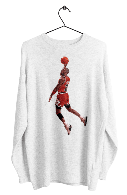 Світшот чоловічий з принтом "Майкл Джордан". Баскетбол, джордан, майкл джордан, спорт. CustomPrint.market