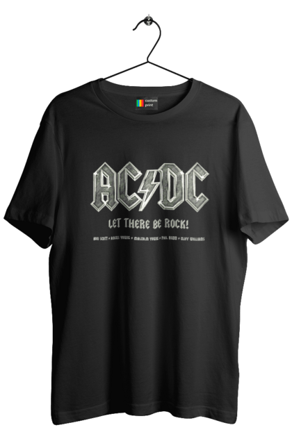 Футболка чоловіча з принтом "AC/DC". Ac dc, acdc, blues rock, group, hard rock, music, rock n roll. aslan
