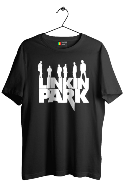 Футболка чоловіча з принтом "Лінкін Парк". Linkin park, lp, альтернативний метал, лінкін парк, музика, ню метал, постер, реп метал, рок, рок група, честер беннингтон. KRUTO.  Магазин популярних футболок
