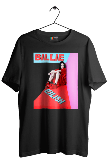 Футболка чоловіча з принтом "Біллі Айліш". Біллі айліш, логотип біллі айліш, принт біллі айліш, співачка біллі айліш. futbolka.stylus.ua