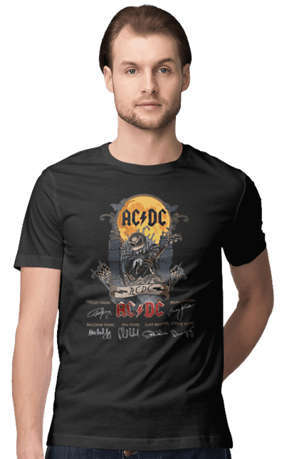 Футболка чоловіча з принтом "AC/DC". Айсідісі, ас дс, ейсідісі, метал, рок. CustomPrint.market