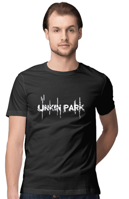 Футболка чоловіча з принтом "Лінкін Парк". Linkin park, lp, альтернативний метал, лінкін парк, музика, ню метал, постер, реп метал, рок, рок група, честер беннингтон. CustomPrint.market
