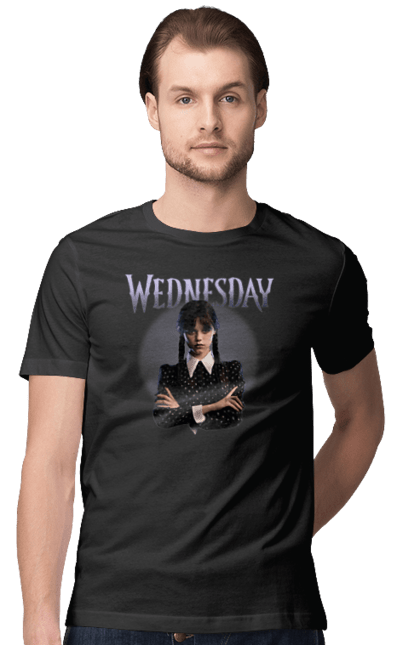 Футболка чоловіча з принтом "Wednesday Addams". Netflix, wednesday addams, академія невермор, венздей, серіал. aslan