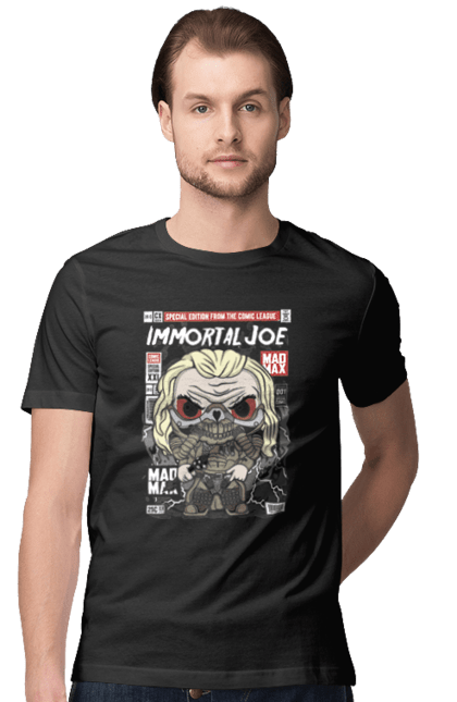 Футболка чоловіча з принтом "Immortal Joe (Mad Max)". Funko, божевільний макс, кіно, комікси, поп. CustomPrint.market