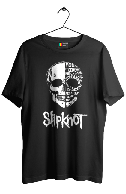 Футболка чоловіча з принтом "Slipknot". Slipknot, група, музика, ню-метал, спід метал, хард рок, хеві метал. CustomPrint.market