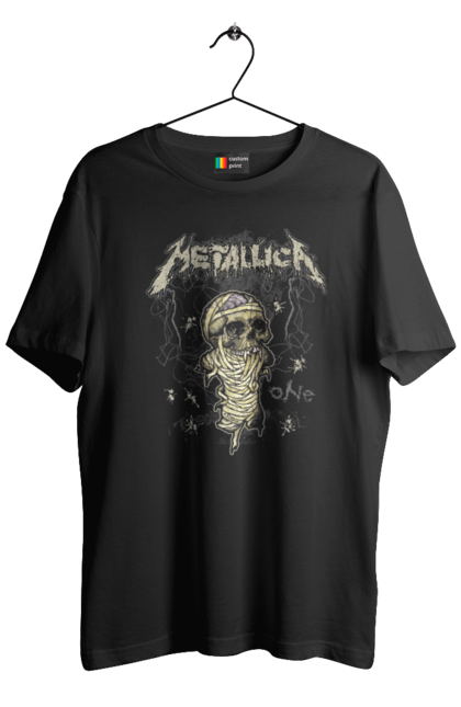Футболка чоловіча з принтом "Metallica". Metallica, металлика, музика, рок-гурт, спід метал, хард рок, хеві метал. CustomPrint.market