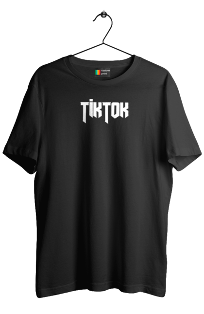 Футболка чоловіча з принтом "TikTok". Tiktok, tiktokk, тренді. CustomPrint.market