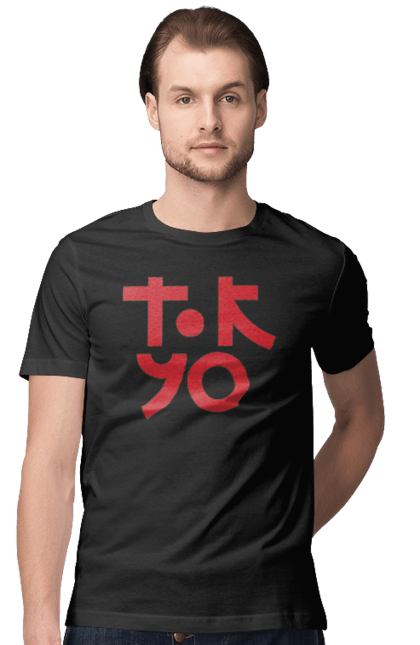 Футболка чоловіча з принтом "Токіо". Місто токіо, напис токіо, токіо. CustomPrint.market