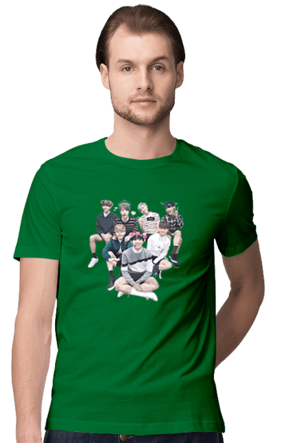 Футболка чоловіча з принтом "БТС". Bts, j-hope, jimin, jin, jungkook, k-pop, suga, к поп, корея. CustomPrint.market