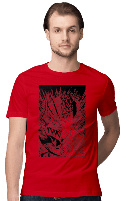 Футболка чоловіча з принтом "Берсерк". Anime, berserk, аниме, банда яструба, берсерк, гатс, гриффит, манга, міура кентаро. CustomPrint.market