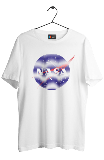 Футболка чоловіча з принтом "NASA". Авіація, астронавтика, дослідження, емблема, космічний, космонавтика, космос, наука, повітроплавання, ракета, сша, технології. futbolka.stylus.ua