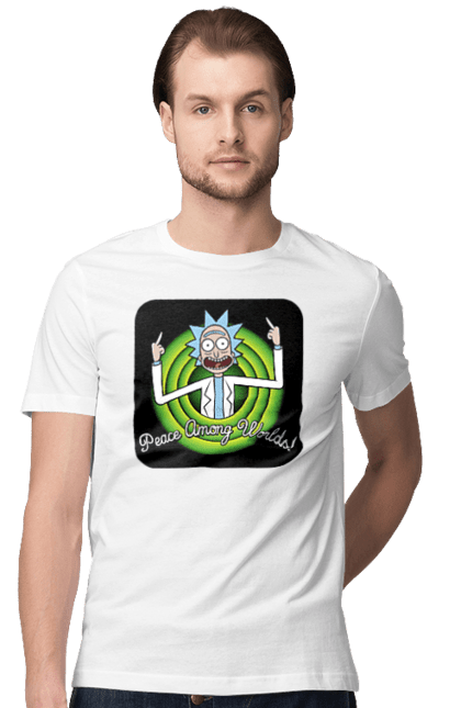 Футболка чоловіча з принтом "Рік і Морті". Rick and morty, морти, мультфильм, рик, рик и морти, рік і морті. CustomPrint.market