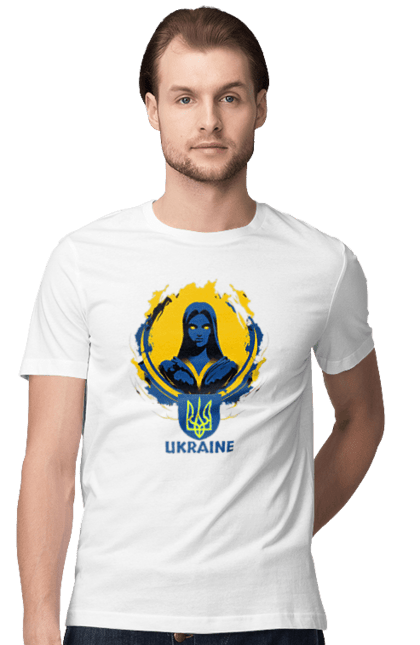 Футболка чоловіча з принтом "Ukraine". Ukraine, vector, патріотичний, тризуб, україна. futbolka.stylus.ua