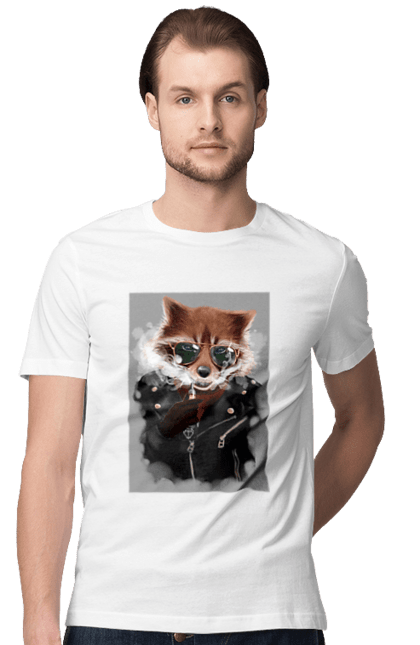 Футболка чоловіча з принтом "Єнот". Єнот, купити, мода, новинка, подарунок. CustomPrint.market