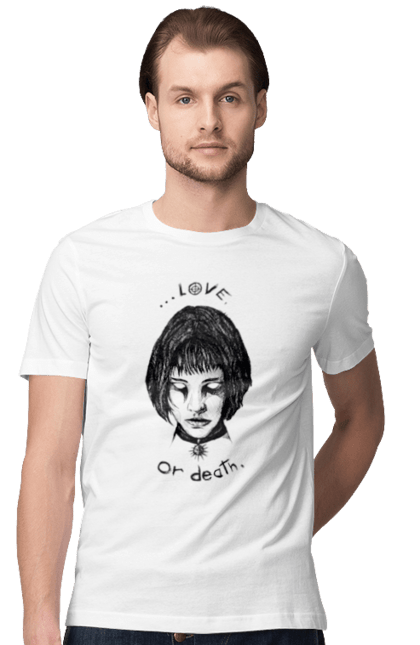 Футболка чоловіча з принтом "LOVE". Classic, films, killer, leon, movie, poster, tatoo, жан рено, натали портман. futbolka.stylus.ua