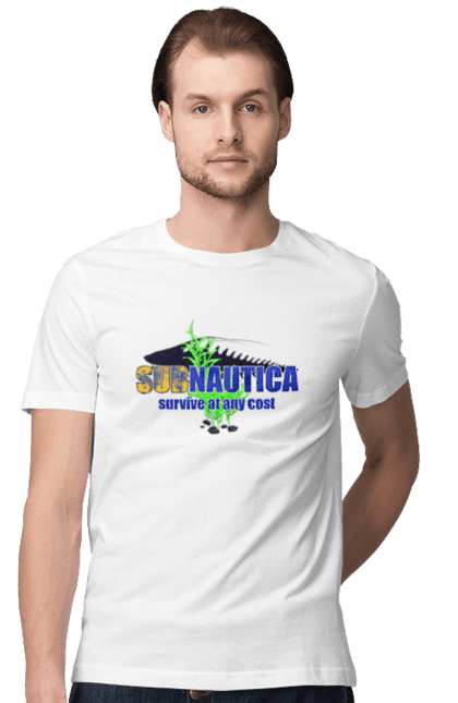 Футболка чоловіча з принтом "Subnautica 2". Subnautica, игри, компютерні, субнатика. ART принт на футболках