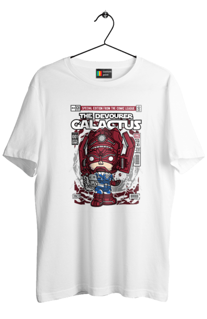Футболка чоловіча з принтом "Galactus". Галактус, дивуватися, комікси, простір. Funkotee