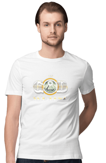 Футболка чоловіча з принтом "In God we test". Art-13, ingodwetrust, jews, kyiv, ua-forever. futbolka.stylus.ua