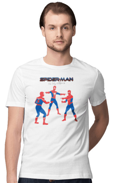 Футболка чоловіча з принтом "Людина павук". Комікс, людина павук, марвел, спайдермен, супергерой. ART принт на футболках