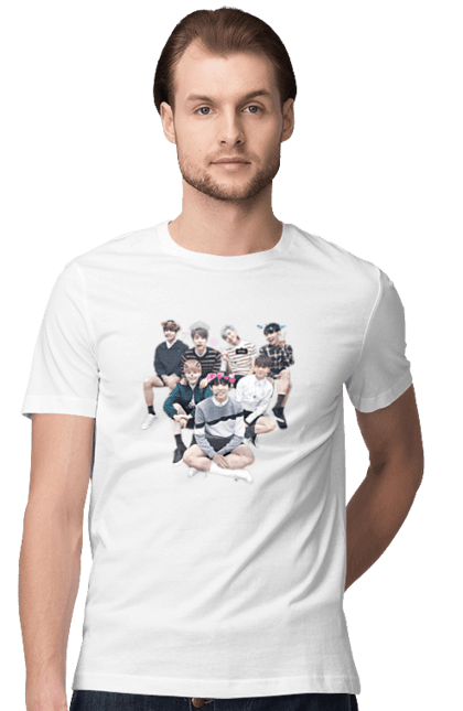 Футболка чоловіча з принтом "БТС". Bts, j-hope, jimin, jin, jungkook, k-pop, suga, к поп, корея. CustomPrint.market