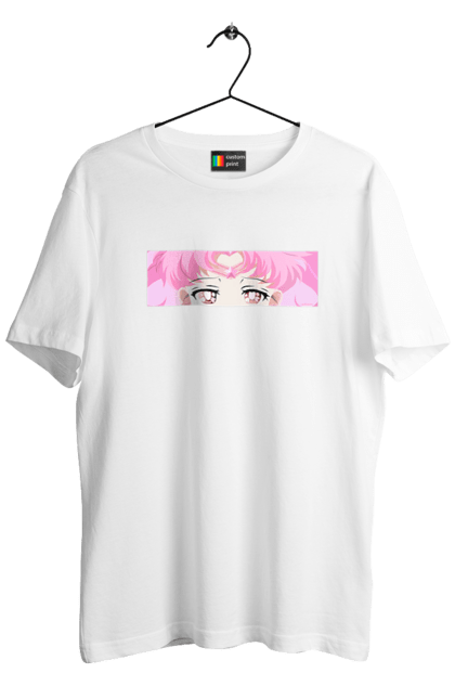 Футболка чоловіча з принтом "Chibiusa Pink". Chibiusa, girl, аніме, дівчинка, мультик, очі, сейлор мун, чибіуса. CustomPrint.market
