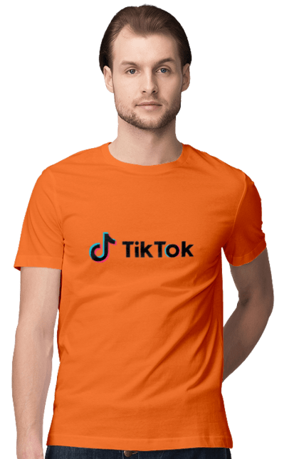 Футболка чоловіча з принтом "Тік ток". Бренд, королева, корона, тик ток. CustomPrint.market