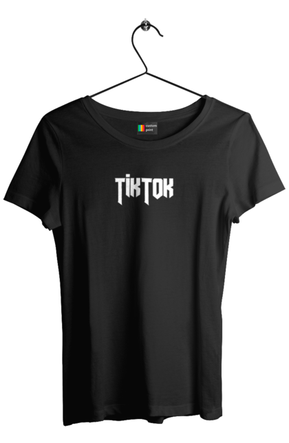 Футболка жіноча з принтом "TikTok". Tiktok, tiktokk, тренді. CustomPrint.market
