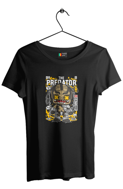 Футболка жіноча з принтом "Predator". Vintage, інопланетянин, плівка, рембо, ретро, хижак. Funkotee