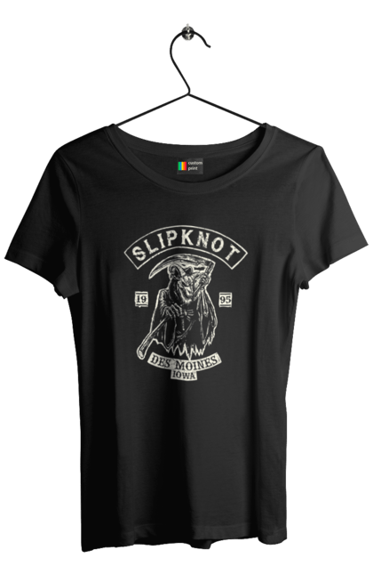 Футболка жіноча з принтом "Slipknot". Slipknot, група, музика, ню-метал, спід метал, хард рок, хеві метал. futbolka.stylus.ua
