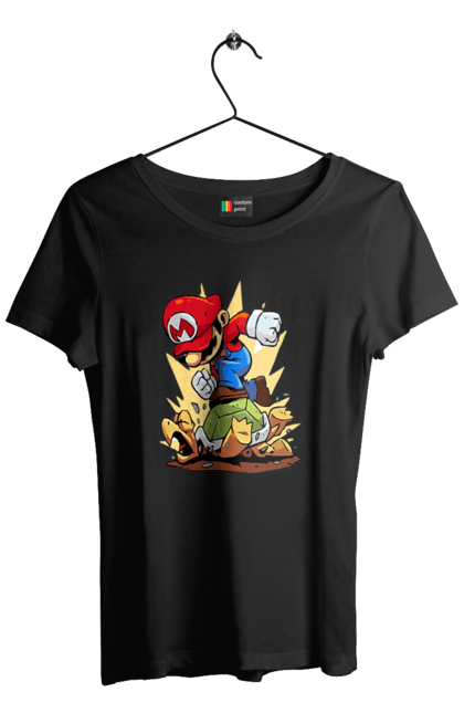 Футболка жіноча з принтом "Маріо". Mario bros, nintendo, гра, маріо, персонаж. futbolka.stylus.ua
