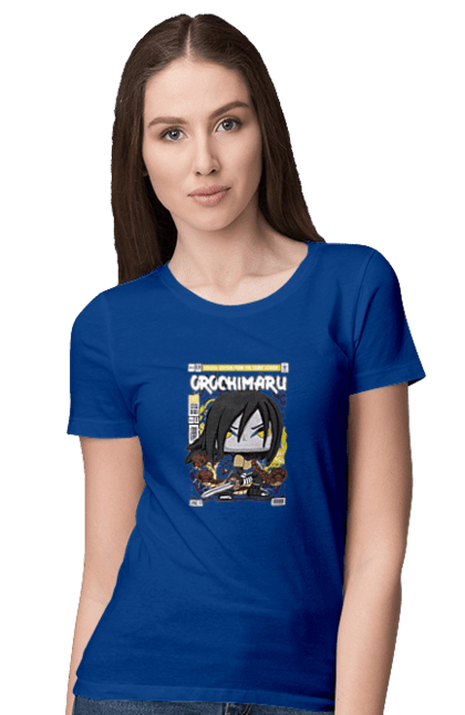 Футболка жіноча з принтом "Orochimaru". Boruto, аніме, комікси, манга, наруто, орочімару. Funkotee