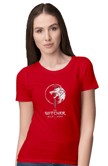 Футболка жіноча з принтом "The Witcher 3 Wild Hunt". Playstation, бойовик, відеогра, відьмак 3, гра, дике полювання, пригоди. ART принт на футболках