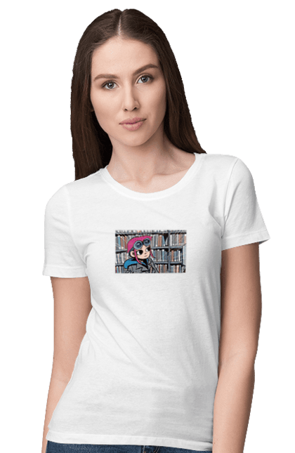 Футболка жіноча з принтом "Рамона Скотт Пілігрим". Драма, екшн, комедія, комікс, рамону, скотт пілігрим, фантастика. ART принт на футболках