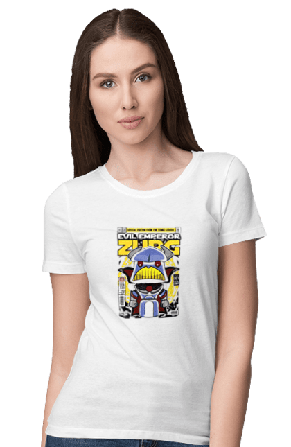Футболка жіноча з принтом "Emperor Zurg". Зург, іграшка, іграшкова історія, імператор зург, історія, історія игрушек, історія іграшок, мультик, фільм. futbolka.stylus.ua