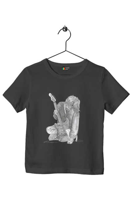 Футболка дитяча з принтом "Курт Кобейн". Cobain, kurt, kurt cobain, nirvana, гурт, кобейн, курт, курт кобейн, музика, нірвана. futbolka.stylus.ua