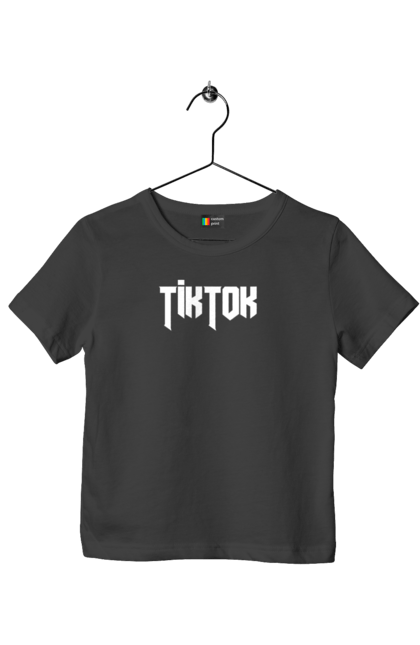Футболка дитяча з принтом "TikTok". Tiktok, tiktokk, тренді. CustomPrint.market