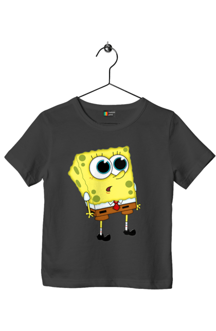 Футболка дитяча з принтом "Губка Боб". Spongebob, бікіні боттом, губка боб, крабсбургер, мультфільм. futbolka.stylus.ua