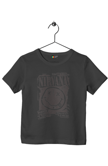 Футболка дитяча з принтом "Nirvana San Francisco". Nirvana, важкий рок, любитель музики, меломан, музика, рок н ролл, фанк рок, хард рок. futbolka.stylus.ua