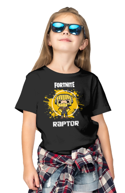 Футболка дитяча з принтом "Фортнайт Raptor". Drift, epic games, fortnite, raptor, rpg, гра, симулятор, фортнайт, шутер. CustomPrint.market