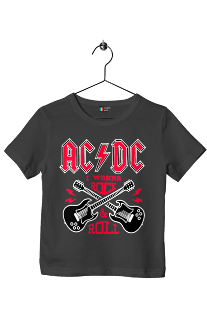 Футболка дитяча з принтом "AC DC". Айсідісі, ас дс, гитара, ейсідісі, метал, рок. futbolka.stylus.ua